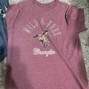 Wrangler Kids Maroon Wild & Free Tee
